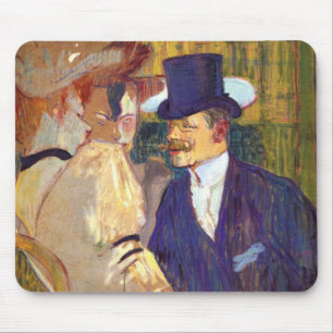 The Englishman by Toulouse Lautrec, Vintage Art Mouse Pad