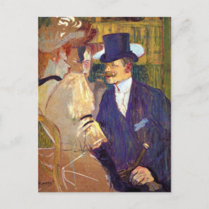 The Englishman by Toulouse Lautrec, Vintage Art Postcard