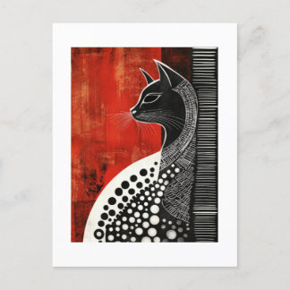 The Enigmatic Adventures of Noir Cat Postcard