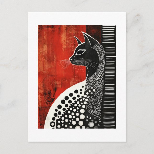 The Enigmatic Adventures of Noir Cat Postcard (Front)