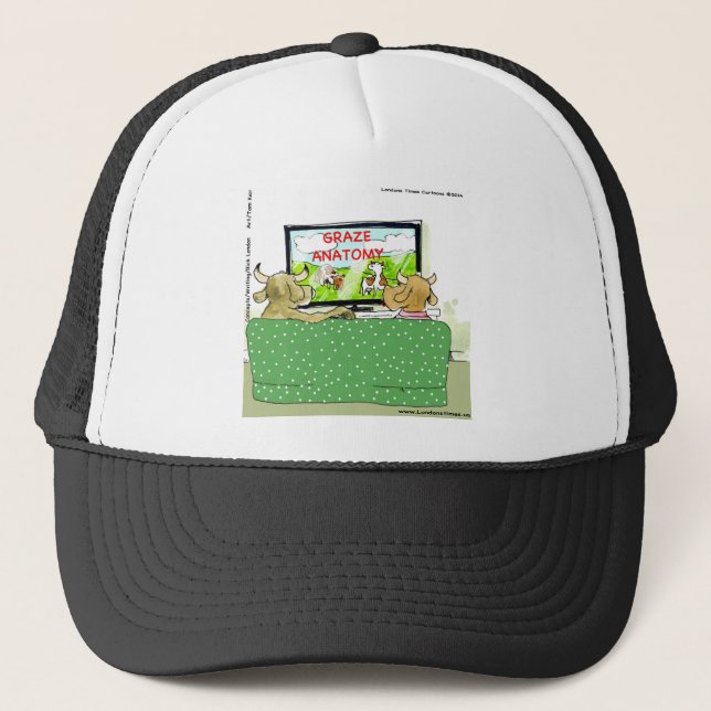 The Entertaining Cows Funny Trucker Hat (Front)