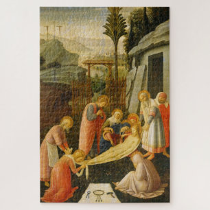 The Entombment of Christ 1450 by Fra Angelico Jigsaw Puzzle