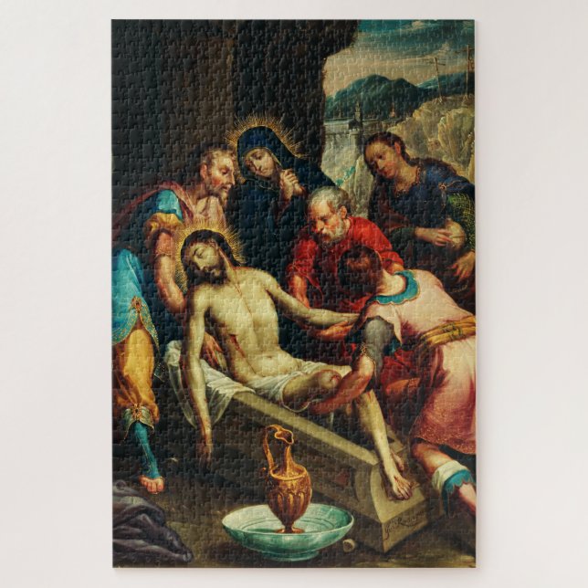 The Entombment of Christ Juan Rodríguez Juarez Jigsaw Puzzle (Vertical)