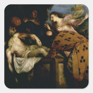 The Entombment of Christ Square Sticker