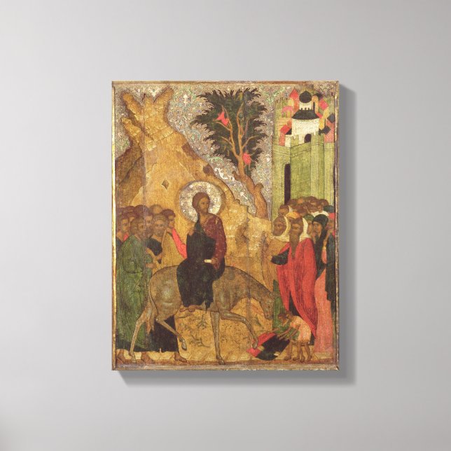 The Entry into Jerusalem, Moscow School Canvas Print (Front)