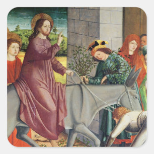 The Entry of Christ into Jerusalem Square Sticker