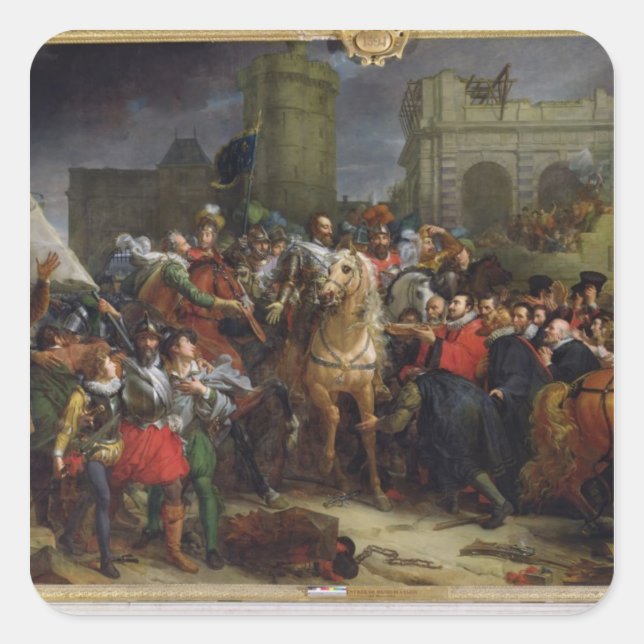 The Entry of Henri IV  into Paris Square Sticker (Front)
