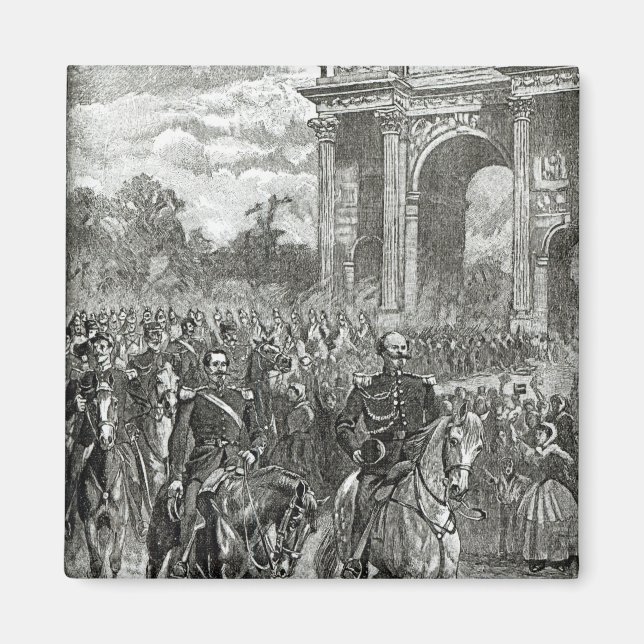 The entry of Napoleon III and Victor Emmanuel Magnet (Front)