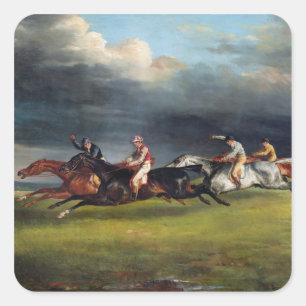 The Epsom Derby, 1821 Square Sticker