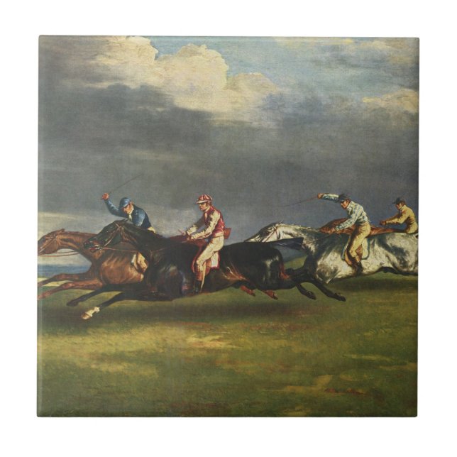 The Epsom Derby Horse Race Tile (Front)
