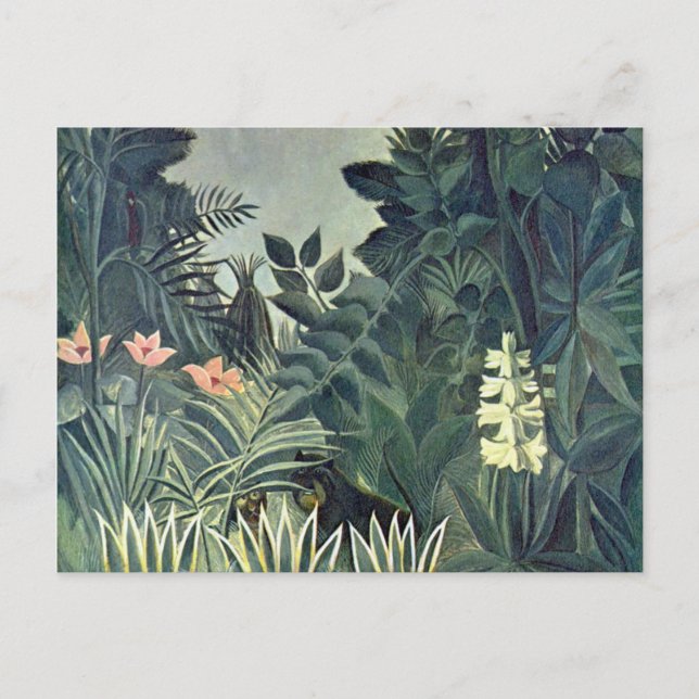 The Equatorial Jungle by Henri Rousseau Postcard (Front)