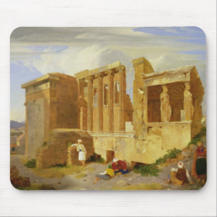 The Erechtheum, Athens, with Figures in the Foregr Mouse Pad