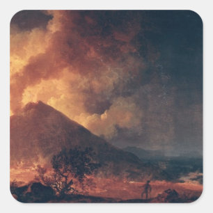 The Eruption of Mount Vesuvius in 1771 Square Sticker