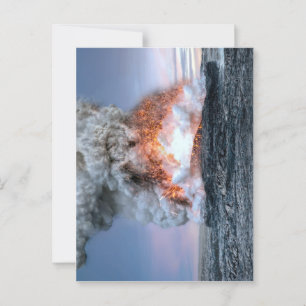 The eruption of the Kilauea volcano in Hawaii, Postcard