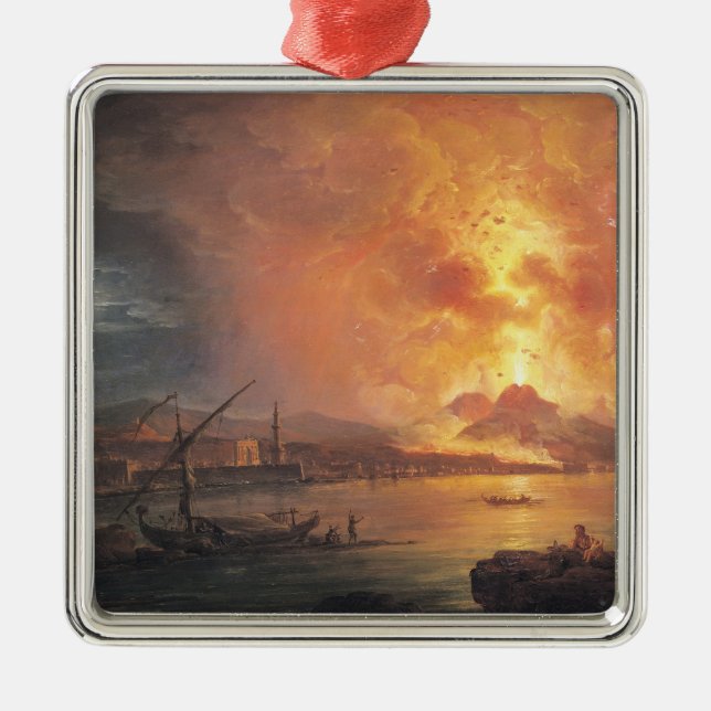 The Eruption of Vesuvius Metal Tree Decoration (Front)