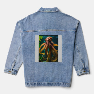 The Escape: Giant Octopus in the Aquarium Denim Jacket