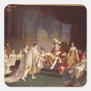The espousal of Prince Jerome Bonaparte Square Sticker