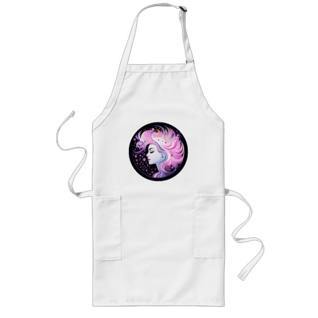 "The Essence of Elegance" Women's Beauty Long Apron (Front)
