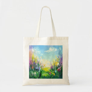 The essence of spring tote bag