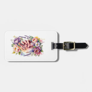 The Eternal Bond: A Mother’s Gentle Grasp Luggage Tag