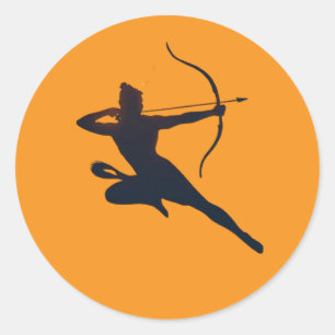 The Eternal Glow of Dussehra – Shree Ram Classic Round Sticker