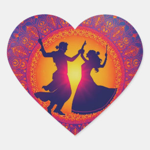 The Eternal Rhythm of Shakti Heart Sticker