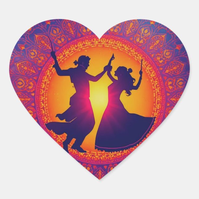The Eternal Rhythm of Shakti Heart Sticker (Front)