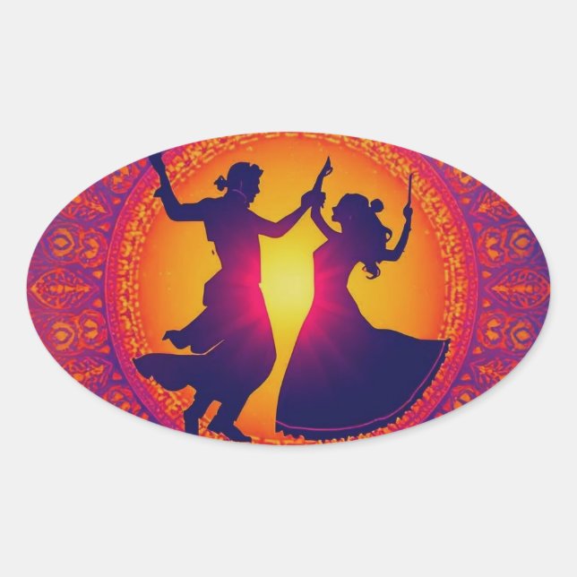 The Eternal Rhythm of Shakti Oval Sticker (Front)