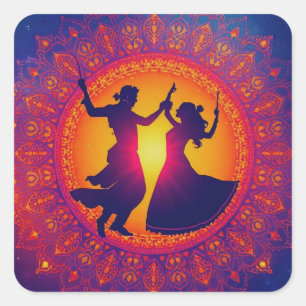 The Eternal Rhythm of Shakti Square Sticker