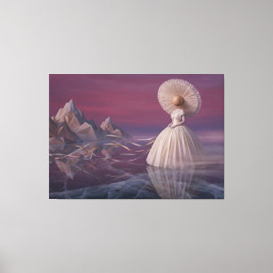 The Ethereal Voyager: Surreal Avant-Garde Fashion Canvas Print