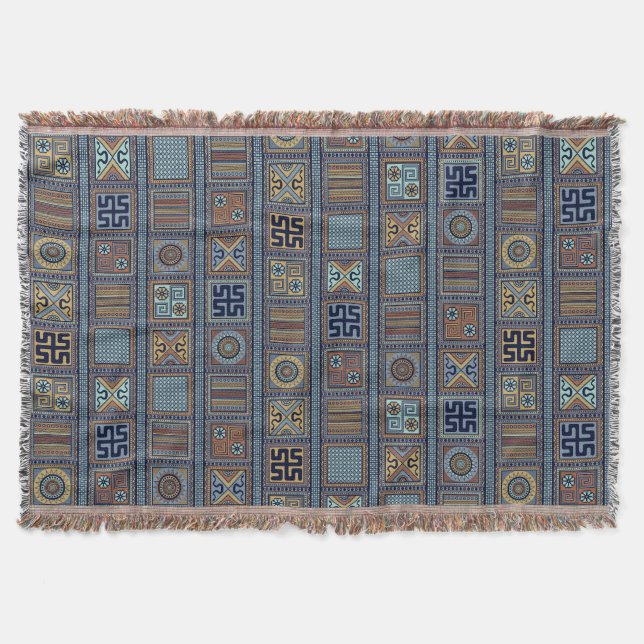 The Etruscan Enigma Throw Blanket (Front)