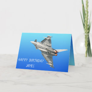 The Eurofighter Typhoon Birthday personalised Card