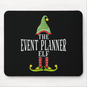 The Event Planner Elf Funny Matching Pajama Xmas Mouse Pad