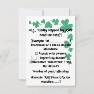 "The Evergreen Elegance" RSVP Card
