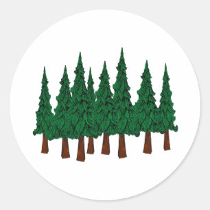 The Evergreen Forest Classic Round Sticker