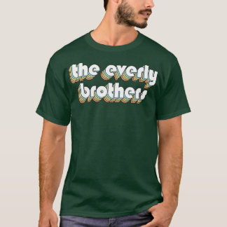 The Everly Brothers Retro Rainbow Typography Faded T-Shirt