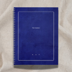The Evidence Indigo Leather & Silver Scholar Notebook
