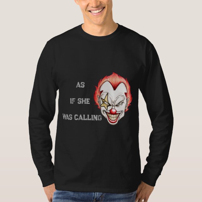 The evil clown t-shirts Skull  of Halloween 2023  (Front)