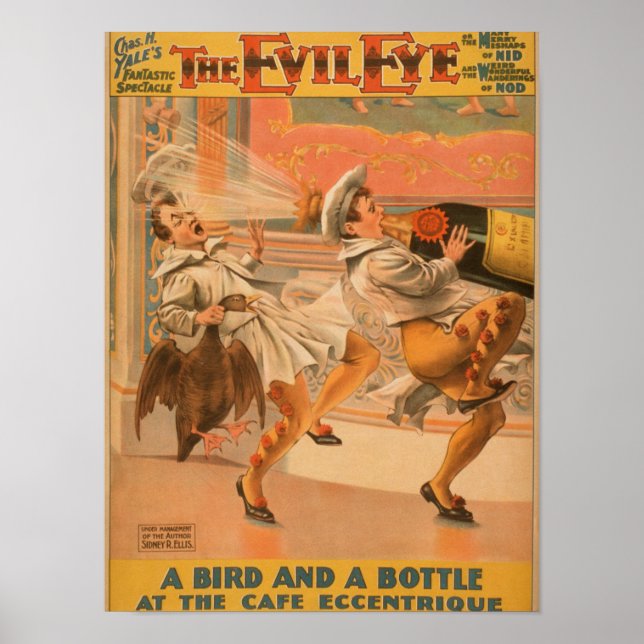 The Evil Eye "A Bird & a Bottle" Theatre Poster (Front)