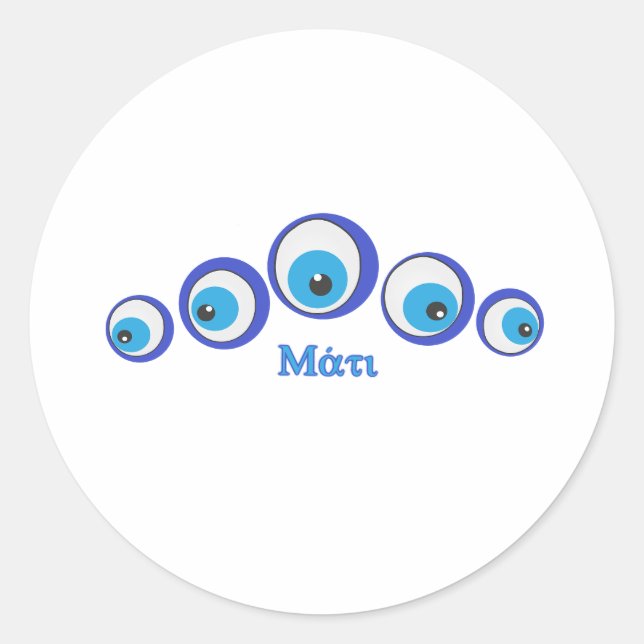 The Evil Eye Classic Round Sticker (Front)