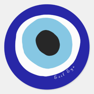 The evil eye classic round sticker