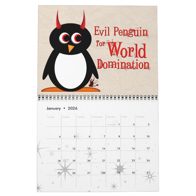 The EVIL PENGUIN™ Cartoon CALENDAR 2013 (Jan 2026)