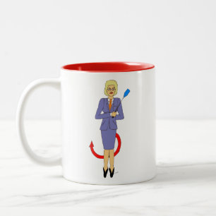 The Evil Teacher Two-Tone Coffee Mug