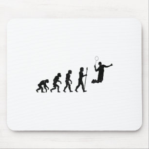 The Evolution Of A Badminton Player - Funny Mouse Pad