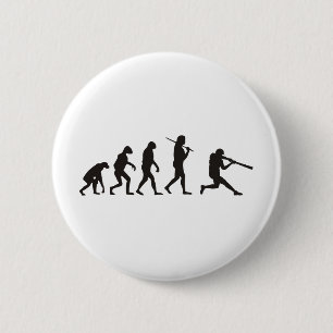 The Evolution Of Baseball Batter 6 Cm Round Badge