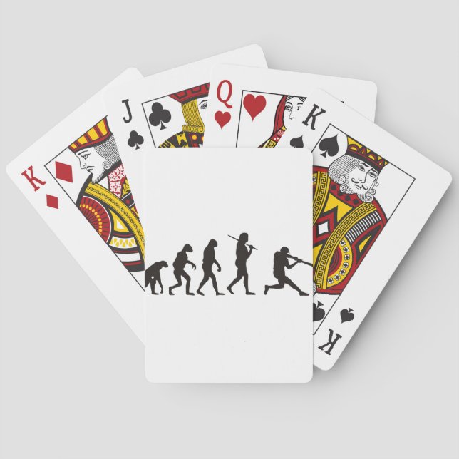 The Evolution Of Baseball Batter Playing Cards (Back)