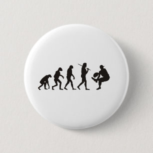 The Evolution Of Baseball Pitcher 6 Cm Round Badge