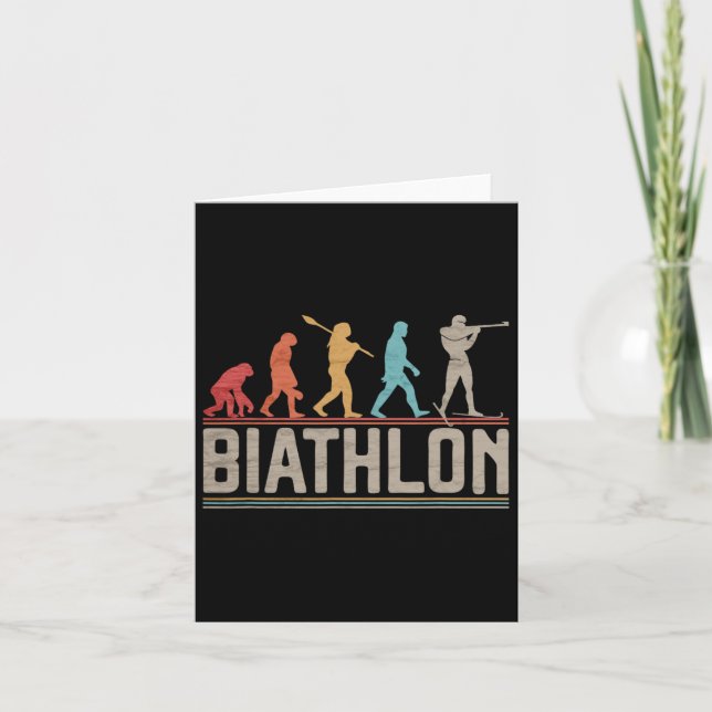 The Evolution Of Biathlon Target Shooting Xc Skiin Card (Front)