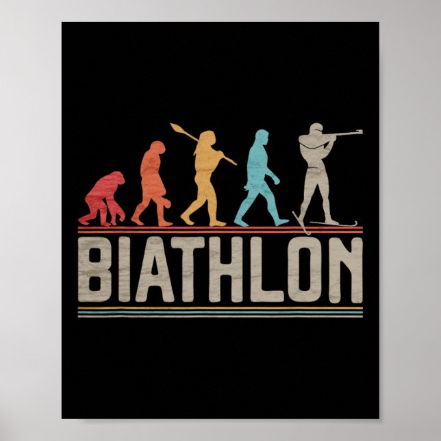 The Evolution Of Biathlon Target Shooting Xc Skiin Poster (Front)