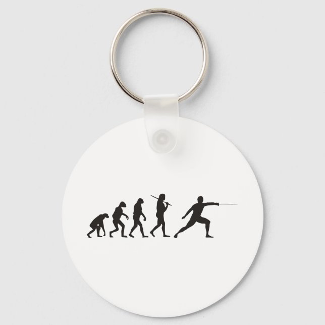 The Evolution Of Fencing Key Ring (Front)